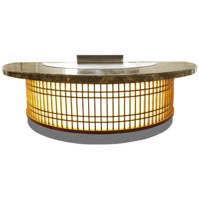kopen Custom halfcirkel koper 7 zitplaatsen teppanyaki grills met luxe meubels online manufacture