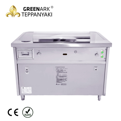 kopen 7 zitplaatsen Elektrische Teppanyaki Grill Roestvrij staal materiaal 380v 50hz Voor barbecue online manufacture