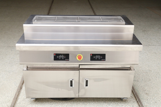 kopen 1.2m Lange Elektrische Buis die Commerciële van het de Kebablapje vlees van de Barbecuegrill de Schaaldierengrill verwarmen Geen Rook online vervaardiging