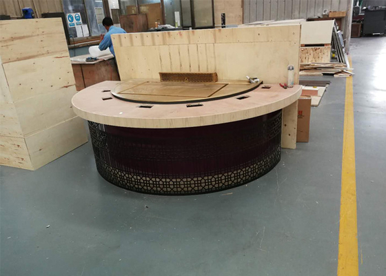 kopen Grill van restaurant de Japanse Teppanyaki met Semi de Bovenkantdecoratie van de Cirkellijst online manufacture