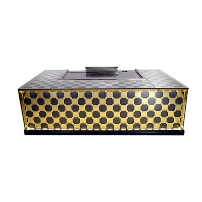 kopen 1.6m 8KW Gas Teppanyaki Grill Table with 8 Seats and Lower Exhaust for Commercial Use online vervaardiging