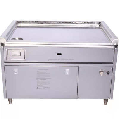 kopen Rectangular Teppanyaki Grill Table with 20mm Thick Heating Plate and 600x400mm Cook Area online vervaardiging