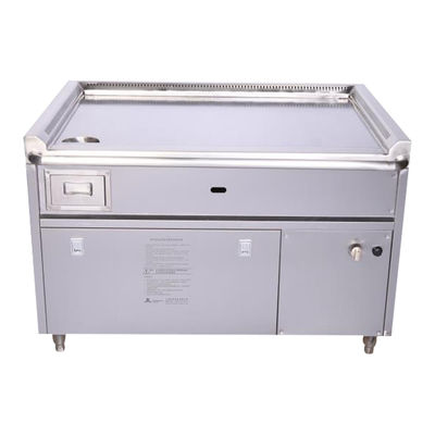 kopen Commercial Stainless Steel Gas Smokeless Teppanyaki Grill Table with 8000W Power and 220-240V/380V Voltage online vervaardiging