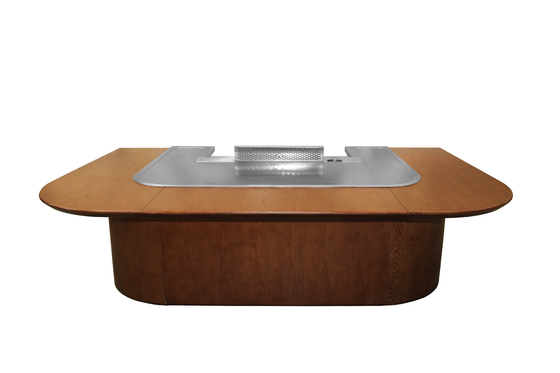 Gewelfde elektrische teppanyaki-grill / 304 roestvrijstalen teppanyaki-tafel