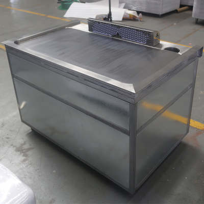 Roestvrij staal 304 teppanyaki grill tafel gas verwarming aangepaste afmeting