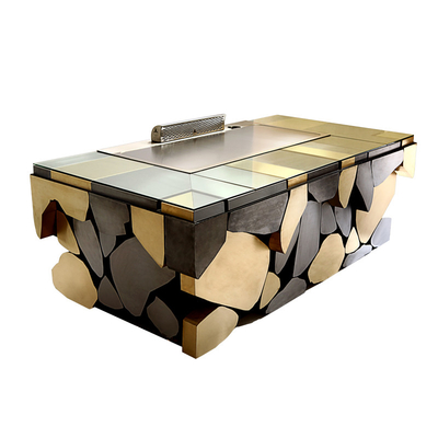 Rechthoekig op maat gemaakt Hibachi Grill Table Exhaust Ventilatiesysteem