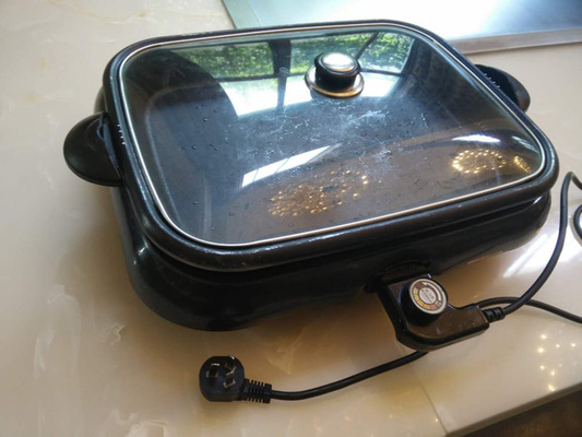 Het gieten Vissen die van de Barbecuegrills van de Ijzer de Zwarte Kleur Commerciële de Transparante Draagbare Grootte van de Glasdekking roosteren