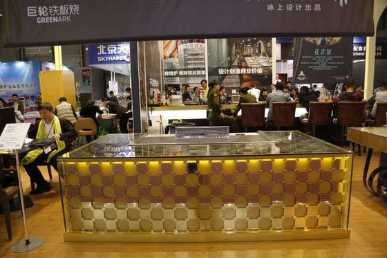2400mm van de de Grilllijst van Teppanyaki van het Hotelmateriaal de Rechthoek Japanse Stijl