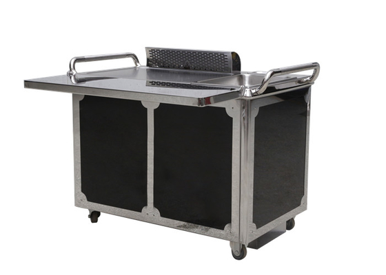 GREENARK Zwarte mobiele teppanyaki grill tafel - elektrisch element verwarming