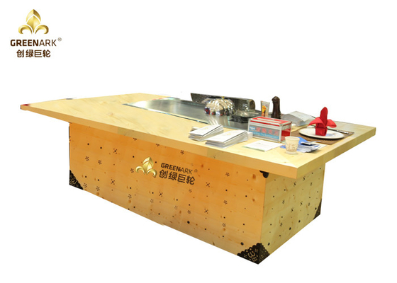 Gouden Kleureninductie het Verwarmen de Grilllijst 2400mm van Rechthoekteppanyaki Lengte
