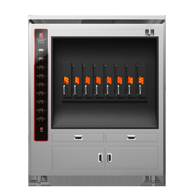 Commerciële elektrische visgrill met 8 compartimenten 8 vissen tegelijk BBQ Grill Oven