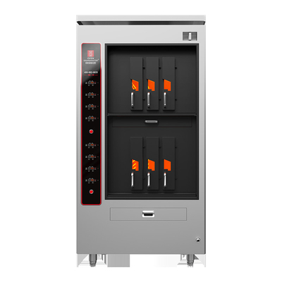Commerciële elektrische visgrill met dubbele laag 6 compartimenten 6 vissen tegelijk BBQ Grill Oven Equipment