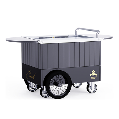 zwart Mobile Teppanyaki Grill Duurzaam voor meer dan 20 jaar Food grade board Hibachi Grill Table