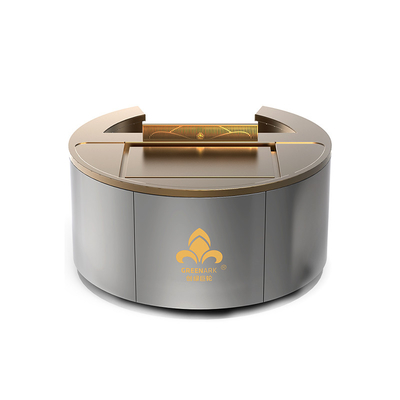 Ronde koper teppanyaki tafel kan worden aangepast in grootte en rook uitlaat methode (afhankelijk van de behoeften)hibachi grill