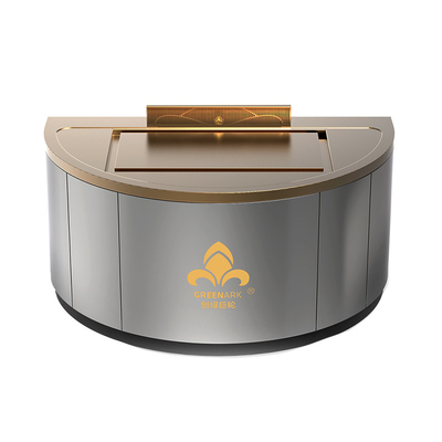 Halve cirkel koper tepanyaki tafel aangepast grootte en rook uitlaat methode hibachi grill