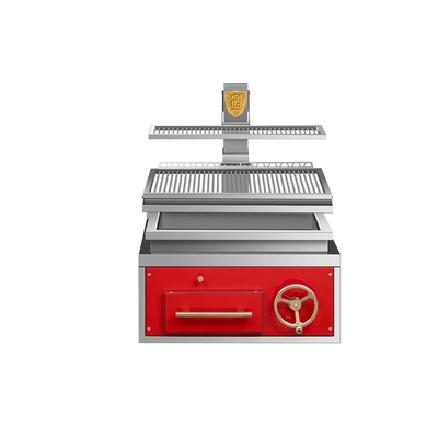 Commerciële Spaanse ijzeren barbecue/pizza/vlees Grill dek Houtskooloven
