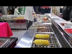 6.6kw roestvrij staal elektrische barbecue grill rookloos voor restaurant