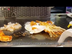 De Grilllijst van Teppanyaki van het restaurant380v Satinless Staal