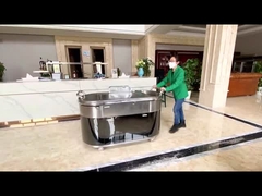 Ovale mobiele teppanyaki barbecue tafel